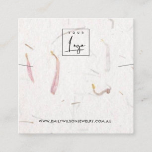 CARTÃO DE VISITA QUADRADO EXIBIÇÃO DE BRACELET DE PAPEL PETAL MANIPULADO