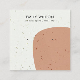 CARTÃO DE VISITA QUADRADO EXIBIÇÃO DE OUTROS ESTUDOS DE TERRACOTA CERÂMICA A