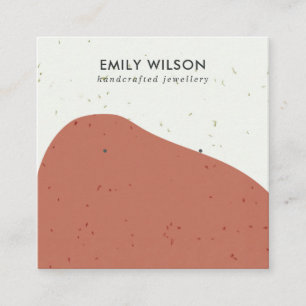 CARTÃO DE VISITA QUADRADO EXIBIÇÃO DE OUTROS ESTUDOS DO ABSTRCT TERRACOTTA R