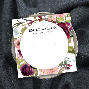 CARTÃO DE VISITA QUADRADO EXIBIÇÃO DOURADA DE OUVIMENTO FLORAL DE ROSA DE BU