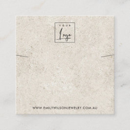 CARTÃO DE VISITA QUADRADO EXIBIÇÃO RUSTICA DE BRACELET DE NECKLACE DE STUCCO