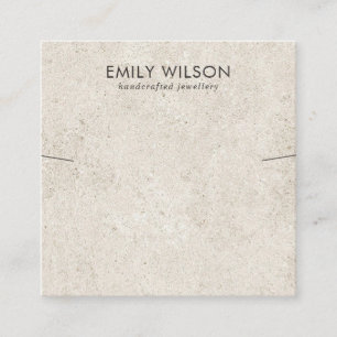 CARTÃO DE VISITA QUADRADO EXIBIÇÃO RUSTICA DE BRACELET DE NECKLACE DE STUCCO
