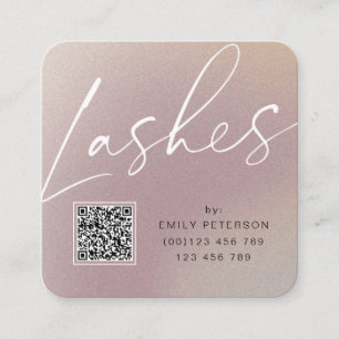 Cartão De Visita Quadrado Extensão das lascas quicas modernas do código QR