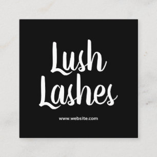 Cartão De Visita Quadrado Eyelash Extensions BeauCartão de visita