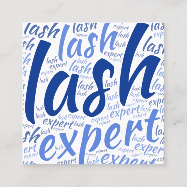 Cartão De Visita Quadrado Eyelash Technician (Frente)