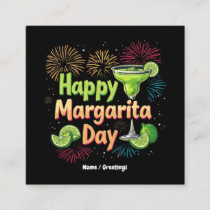 Cartão De Visita Quadrado Feliz Dia Nacional da Margarita