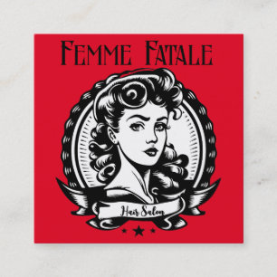 Cartão De Visita Quadrado Femme Fatale Personalize