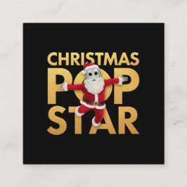 Cartão De Visita Quadrado Feriado em Pop de Natal, Feriado Bonito e Colorido