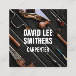 Cartão De Visita Quadrado Ferramentas de carpinteiro profissionais