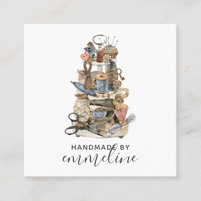 Cartão De Visita Quadrado Ferramentas De Esforço De Crise Do Comércio (Frente)