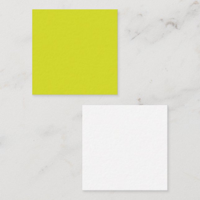 Cartão De Visita Quadrado Flat Yellow Background – Back-to-School Texture (Frente/Verso)