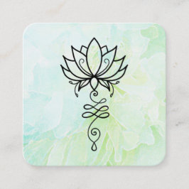 Cartão De Visita Quadrado *~* Flor - Geometria Sagrada Nirvana Yoga Lotus   