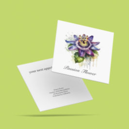 Cartão De Visita Quadrado Flor Passivo Púrpura