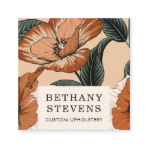 Floral Terra Cotta Green Mobiliário Upholstery