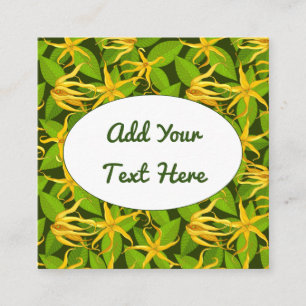 Cartão De Visita Quadrado Flores exóticas de Ylang Ylang