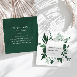 Cartão De Visita Quadrado Floresta Selvagem | Quadro botânico