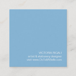 Cartão De Visita Quadrado Folha de Monstera Tropical