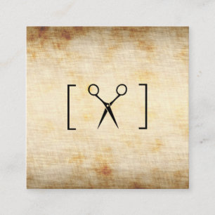 Cartão De Visita Quadrado Folha/Textura Vintage