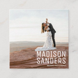 Cartão De Visita Quadrado Foto profissional minimalista moderna