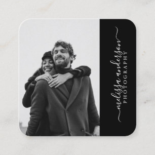 Cartão De Visita Quadrado Fotografia de Assinatura Elegante Moderna