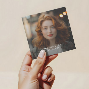 Cartão De Visita Quadrado Fotografia Simples Moderna