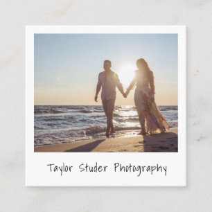 Cartão De Visita Quadrado Fotografia Simples Moderna Minimalista