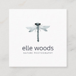 Cartão De Visita Quadrado Fotografia Simples White Professional Nature