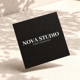 Cartão De Visita Quadrado Fotógrafo Minimalista Moderno