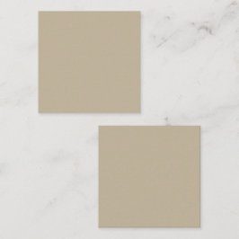 Cartão De Visita Quadrado Fundo Bege Suave e Claro – Design de Casamento