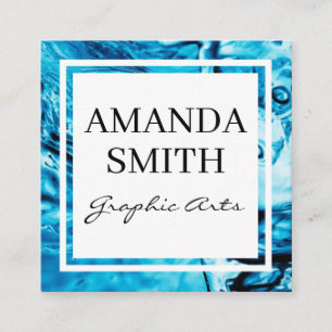 Cartão De Visita Quadrado Fundo da Água
