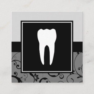 Cartão De Visita Quadrado gabinete de dentista profissional