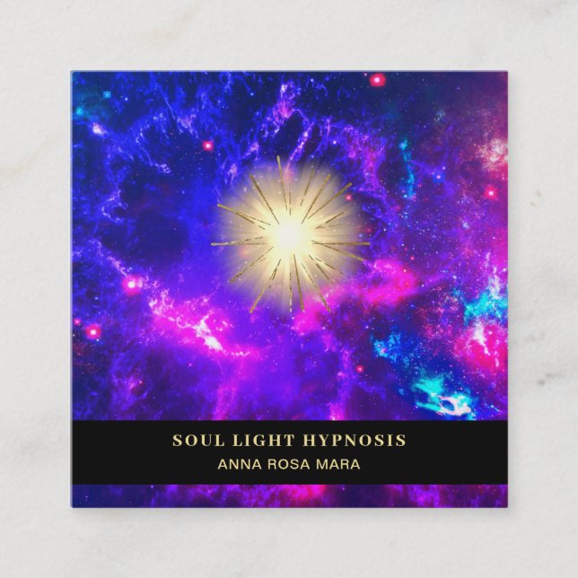 Cartão De Visita Quadrado Galáxia cura da estrela do universo da explosão de (Frente)