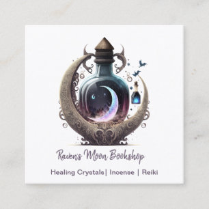 Cartão De Visita Quadrado Garrafa de Poção Magick