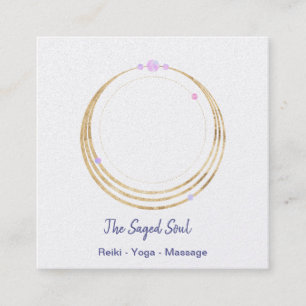 Cartão De Visita Quadrado Geometria Sagrada Nova Era Espiritual e Metafísic