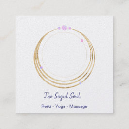 Cartão De Visita Quadrado Geometria Sagrada Nova Era Espiritual e Metafísica