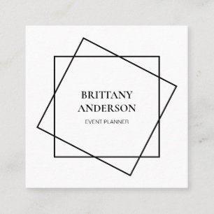 Cartão De Visita Quadrado Geométrica Mínima Profissional Moderna