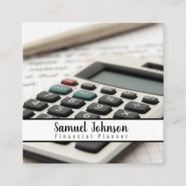 Cartão De Visita Quadrado Gerenciamento de Riqueza do Contador do Planejador