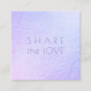 Cartão De Visita Quadrado Glam PixDezines Compartilham a Violeta Iridescente