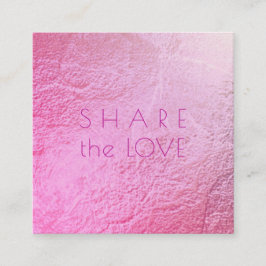 Cartão De Visita Quadrado Glam PixDezines Compartilham o Ombre Iridescente d