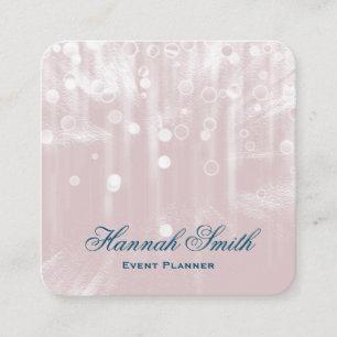Cartão De Visita Quadrado Glitter de luxo elegante profissional