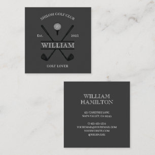 Cartão De Visita Quadrado Golf Lover Cross Club