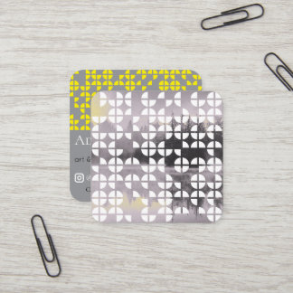 Cartão De Visita Quadrado grade de fita abstrata personalizada moderna