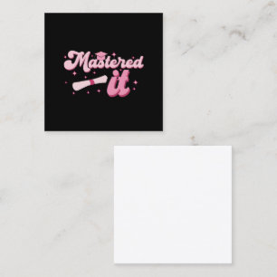 Cartão De Visita Quadrado Graduação MBA de Mestrados de Ti Mastered