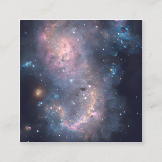 Cartão De Visita Quadrado Gráfico de estrelas (Frente)