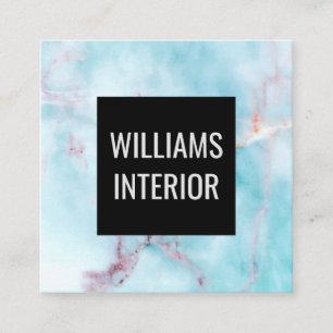 Cartão De Visita Quadrado Granito Oceano