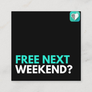 Cartão De Visita Quadrado Grátis no próximo fim de semana?