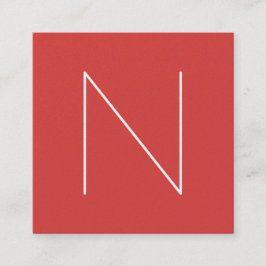 Cartão De Visita Quadrado Grenadine liso mínimo elegante