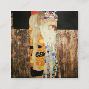 Cartão De Visita Quadrado Gustav Klimt - As Três Idades Da Mulher