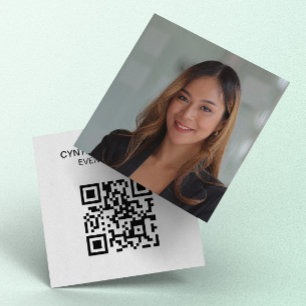 Cartão De Visita Quadrado Headshot Minimalista Elegante Simples Profissional