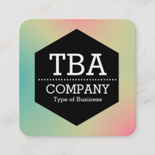 Cartão De Visita Quadrado Hexágono Preto - Carro Comercial Quadrado de Gradi